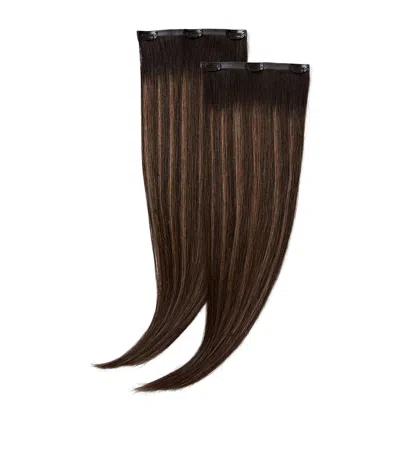 Beauty Works X Huda Barely There Mix & Match Duo Clip-in Hair Extensions In Brown