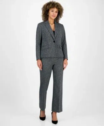 Kasper Womens Herringbone Jacket Pants In Multi