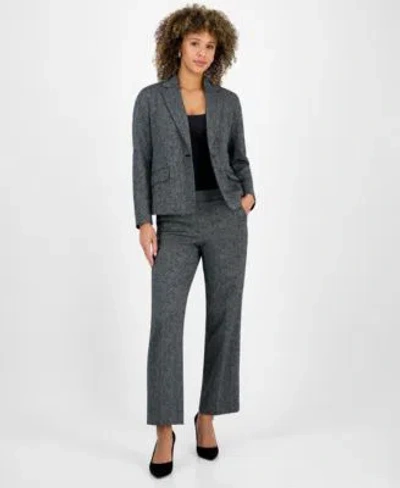 Kasper Womens Herringbone Jacket Pants In Multi