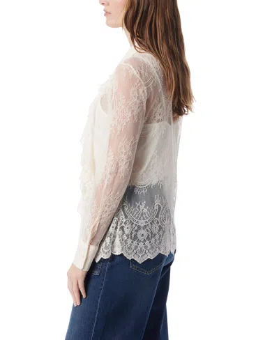 Dee Ocleppo Women's Erynn Lace Button Front Top In Neutral