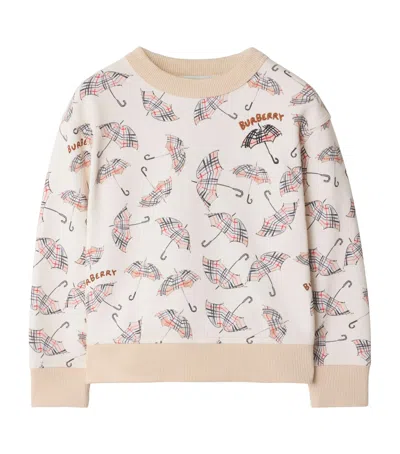 Burberry Cotton Umbrella Sweatshirt In White