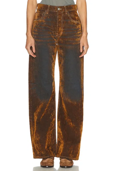 Acne Studios 2021f Flocked Wide Leg In Brown