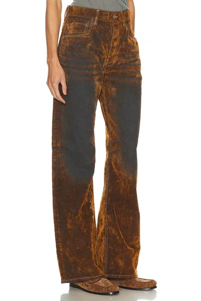 Acne Studios 2021f Flocked Wide Leg In Brown