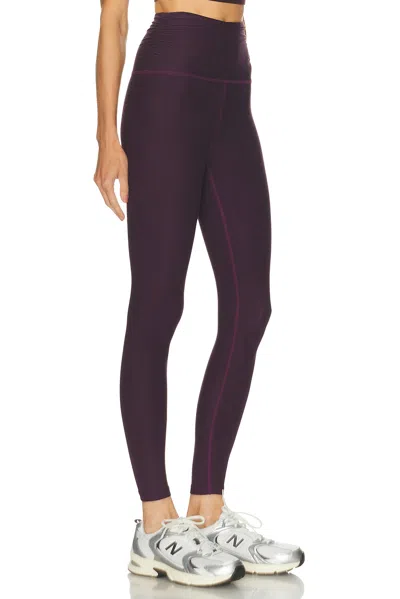 Beyond Yoga Spacedye Raised The Barre Shirred Legging In Pink
