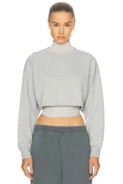 Beyond Yoga Luxefleece Boxy Pullover Sweatshirt In Gray