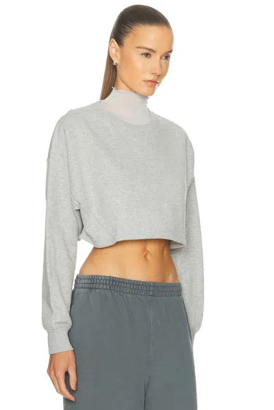 Beyond Yoga Luxefleece Boxy Pullover Sweatshirt In Gray