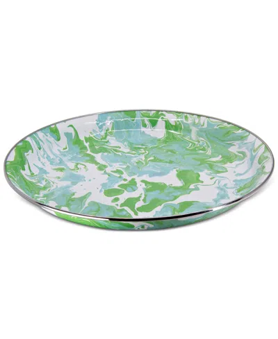 Golden Rabbit Modern Monet Medium Tray In Green