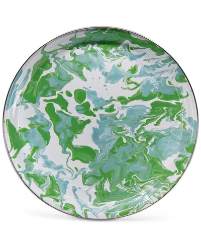 Golden Rabbit Modern Monet Medium Tray In Green