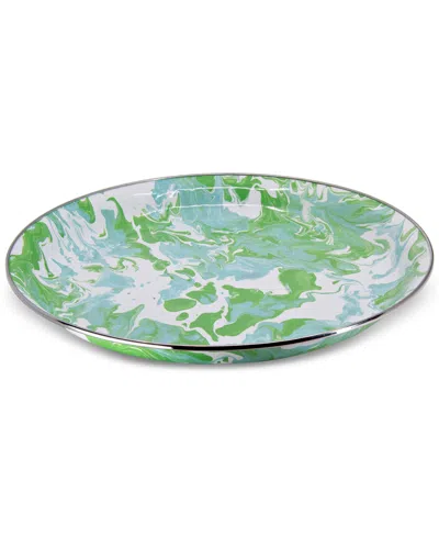Golden Rabbit Modern Monet Medium Tray In Green