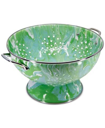 Golden Rabbit Modern Monet Large Colander In Green