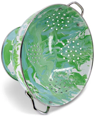 Golden Rabbit Modern Monet Large Colander In Green