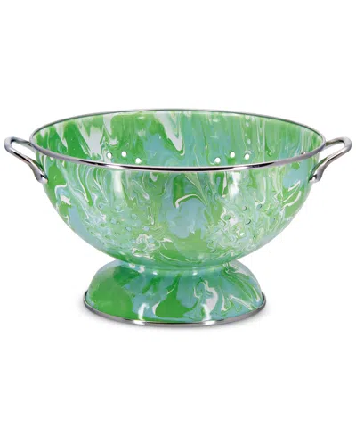 Golden Rabbit Modern Monet Large Colander In Green