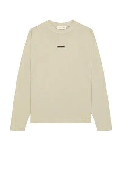 Essentials Classic Fit Long Sleeve Tee In Neutral