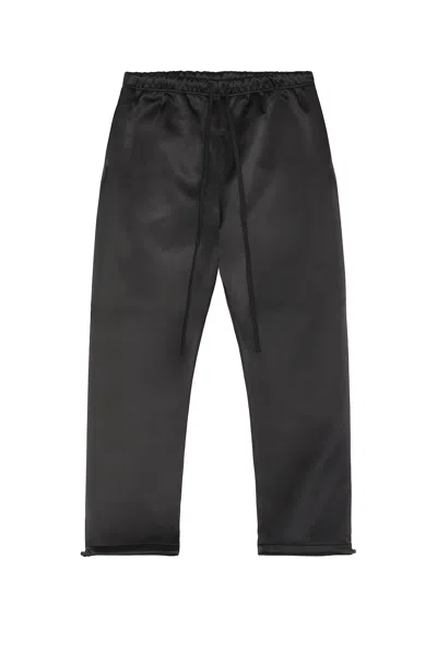 Essentials Bonded Satin Relaxed Track Pant In Black
