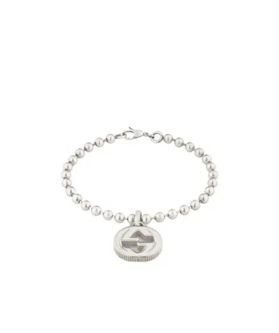 Gucci Interlocking G Bracelet In Silver In Metallic