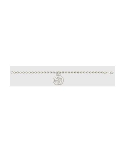 Gucci Interlocking G Bracelet In Silver In Metallic