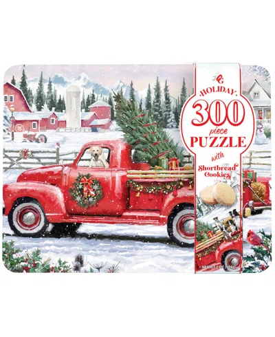 Original Gourmet Christmas Truck Puzzle Cookie Tin, 6 oz In Multi