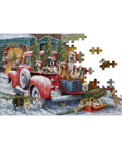 Original Gourmet Holiday Dogs Puzzle Cookie Tin, 2 Piece In Multi