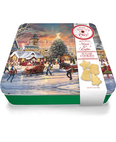 Original Gourmet Holiday Thomas Kinkade Christmas Festival Music Cookie Tin, 4 Piece In Multi