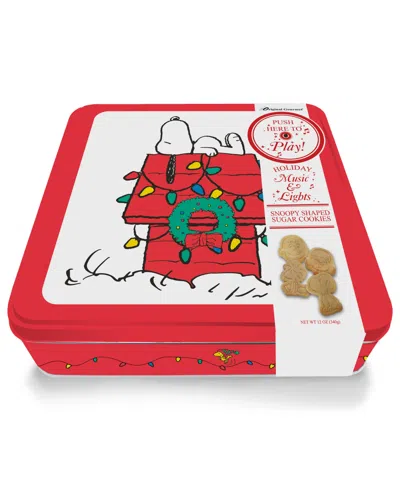 Original Gourmet Holiday Peanuts Snoopy Cookie Tin, 4 Piece In Multi