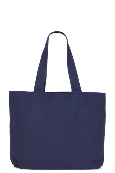 Museum Of Peace And Quiet Outline Tote Bag In Blue