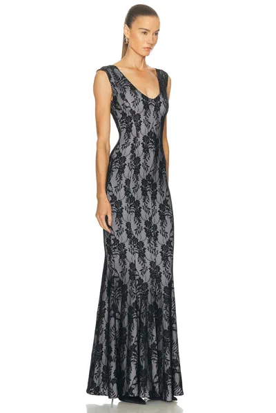 Norma Kamali Grace Fishtail Gown In Black