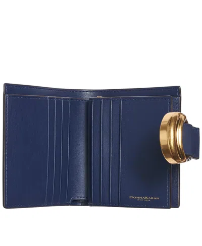 Donna Karan New York Valley Stream Small Wallet In Blue
