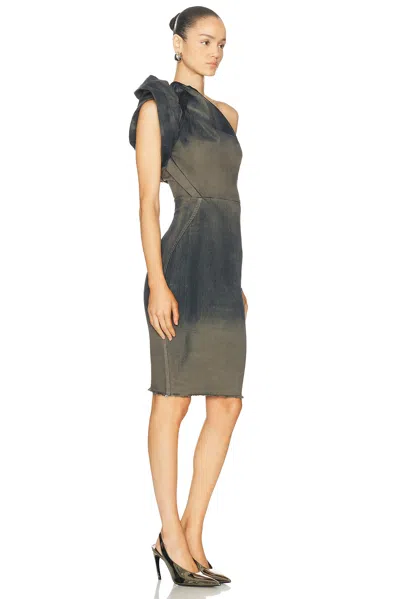 Rick Owens Twist Dress In Gray