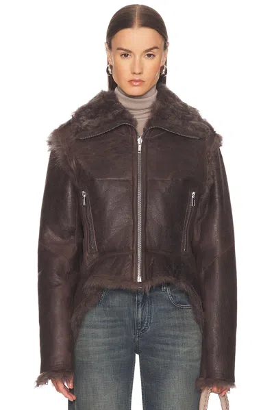 Rick Owens Reversible Exploder Jacket In Brown