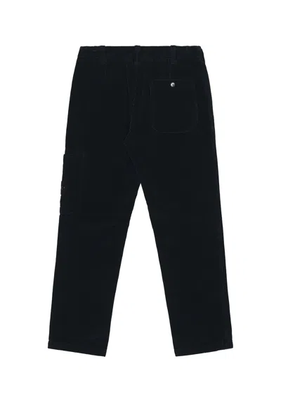 Stone Island Regular Tapered Cargo Trousers With Elastic Waistband In Blue