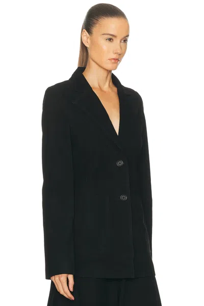 Rohe Suede Cinched Blazer In Black