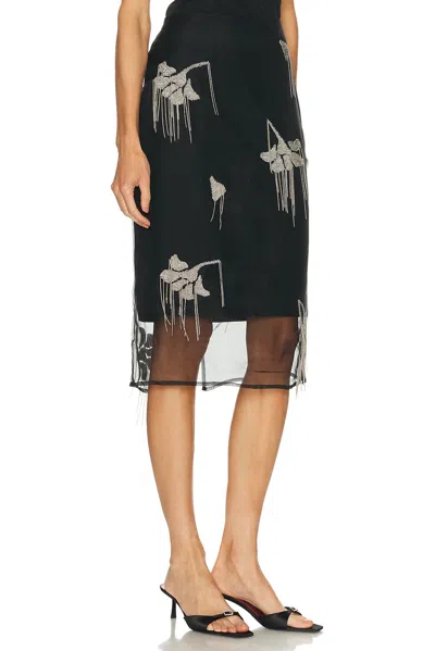 Rohe Embellished Tulip Skirt In Black