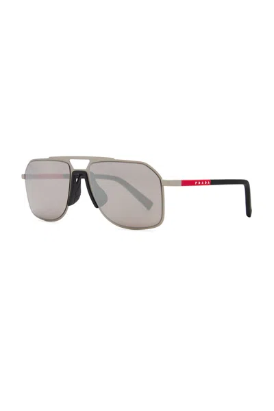 Prada Rectangular Sunglasses In Gray