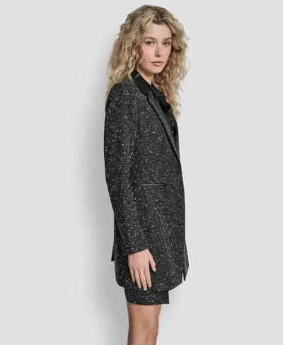 Dkny Women's Tweed Topper Jacket In Brown