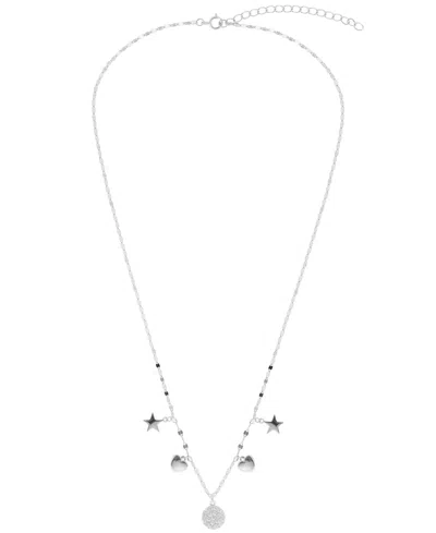 Macy's Cubic Zirconia Heart Star Pendant Necklace (0.31 Ct. T.w.) In Sterling Silver (also In 14k Gold Over In Silver