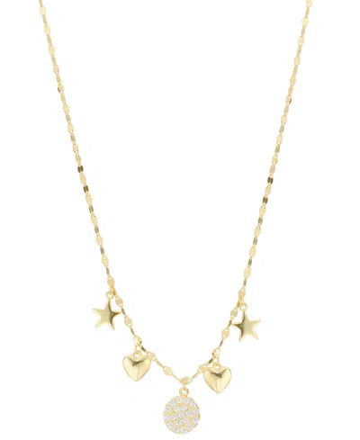 Macy's Cubic Zirconia Heart Star Pendant Necklace (0.31 Ct. T.w.) In Sterling Silver (also In 14k Gold Over In Gold