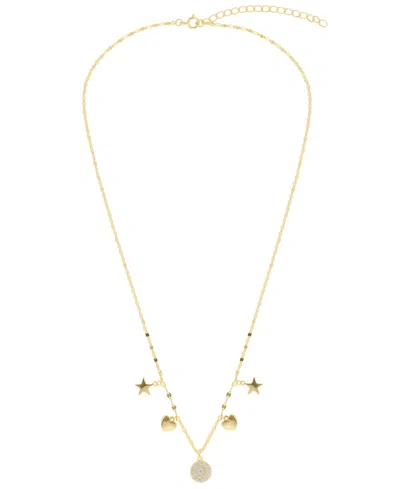 Macy's Cubic Zirconia Heart Star Pendant Necklace (0.31 Ct. T.w.) In Sterling Silver (also In 14k Gold Over In Gold