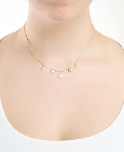 Macy's Cubic Zirconia Heart Star Pendant Necklace (0.31 Ct. T.w.) In Sterling Silver (also In 14k Gold Over In Gold