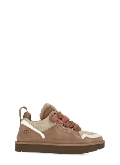 Ugg Webbing Heel Strap Logo Patch Sneakers In Brown