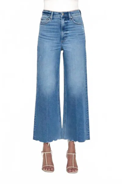 Pistola Lana Crop High Rise Ultra Wide Leg Jeans In Rhythm Vintage In Blue