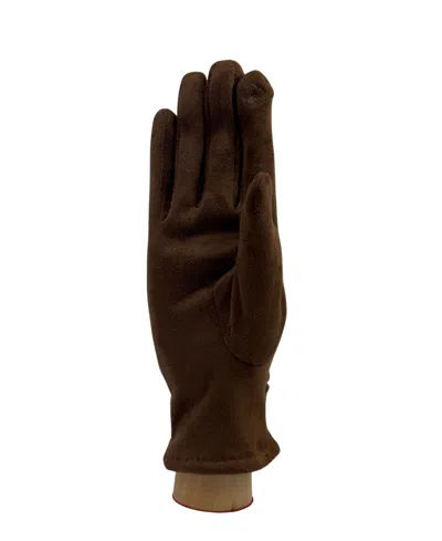 Marcus Adler Suede Glove With Bow In Brown