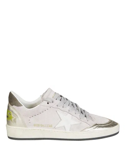 Golden Goose Ballstar Suede Upper Toe Tongue Heel And Spur Leather Star Sneakers Multicolor In Gold