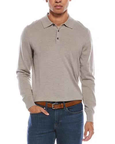 Mette Merino Wool Polo Sweater In Neutral