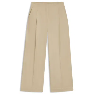 Hugo Boss Relaxed-fit Trousers In Stretch Cotton In Neutral