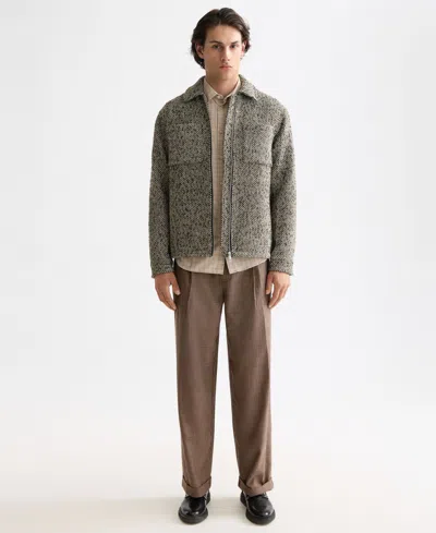 Scotch & Soda Multicolored Tweed Shirt Jacket In Gray