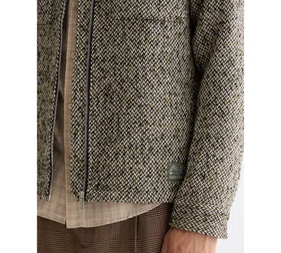 Scotch & Soda Multicolored Tweed Shirt Jacket In Gray