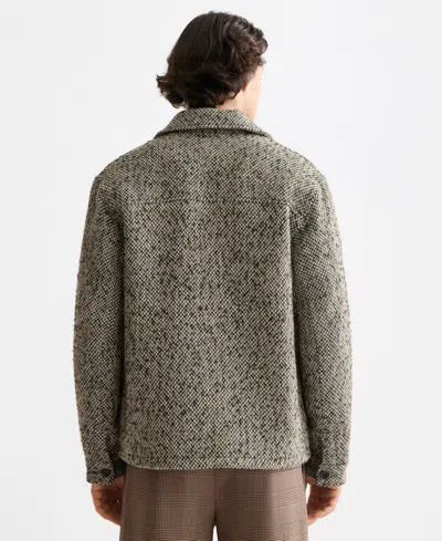 Scotch & Soda Multicolored Tweed Shirt Jacket In Gray