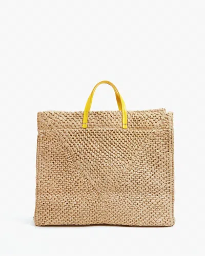 Clare V Summer Simple Tote Dune Raffia In Neutral