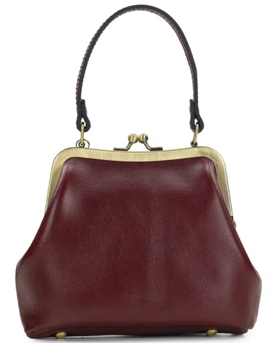Patricia Nash Mini Laureana Crossbody Kisslock Bag With Charm In Burgundy