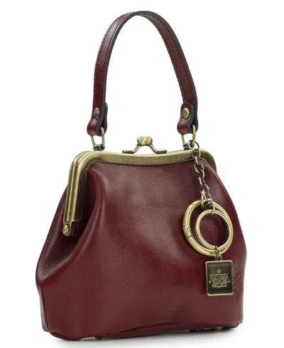 Patricia Nash Mini Laureana Crossbody Kisslock Bag With Charm In Burgundy